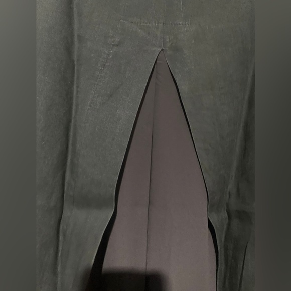 Linen sage green with grey chiffon layer top. Used. Size medium - Picture 6 of 6